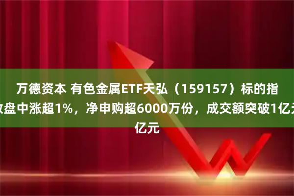 万德资本 有色金属ETF天弘（159157）标的指数盘中涨超1%，净申购超6000万份，成交额突破1亿元